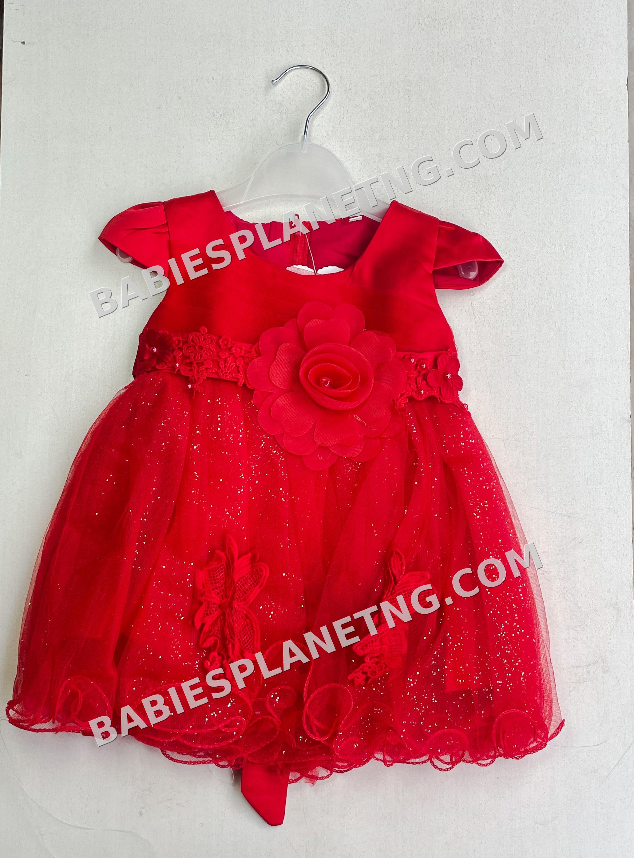 Red Baby Girl Party Ball Dress