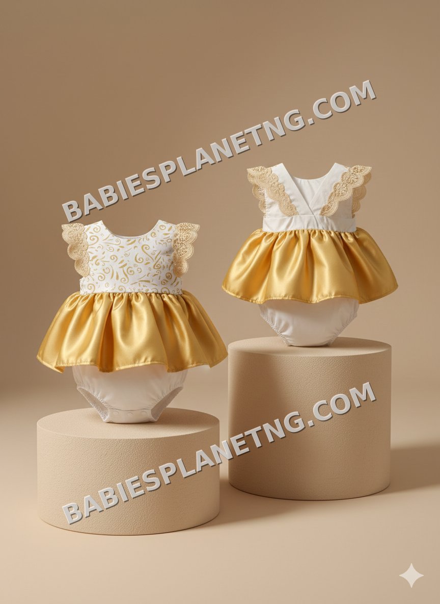 Golden Baby Dress 6 - 9