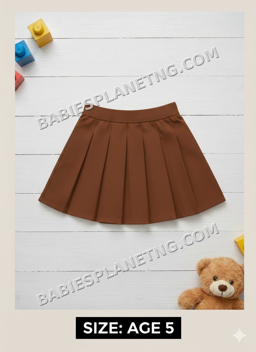 Brown Pleating Skirt 5 years