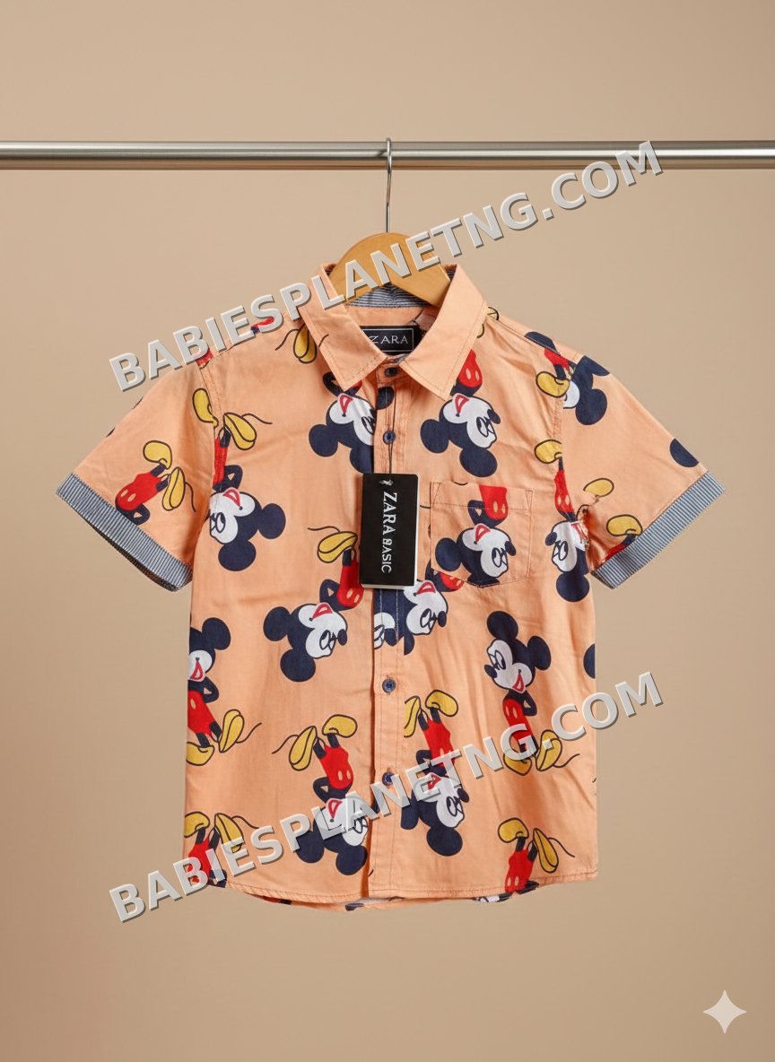 Mickey Mouse  button down shirt .015