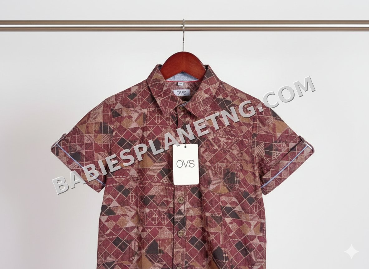 Patterned button down shirt .012