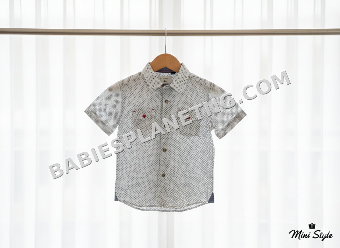 Polka dot button down shirt