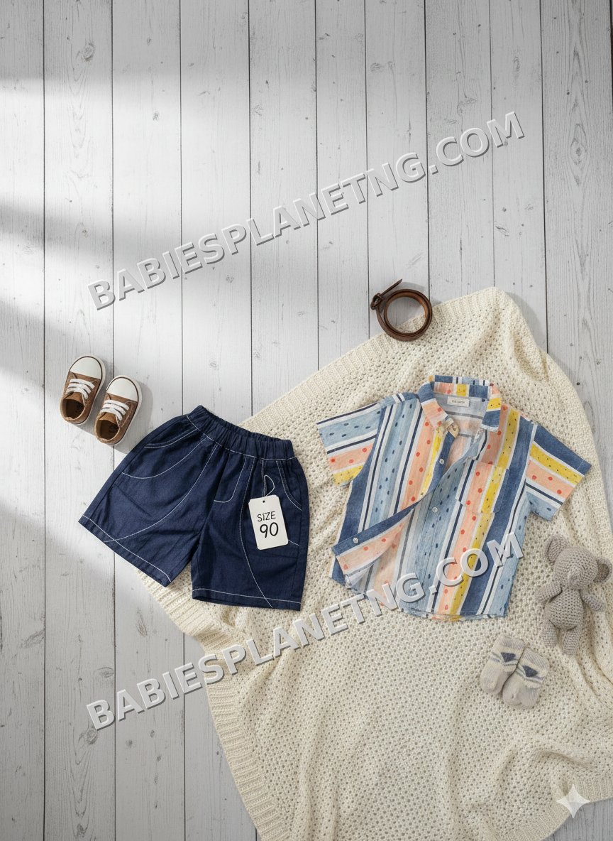 multicolour stripped shirt and denim shirt