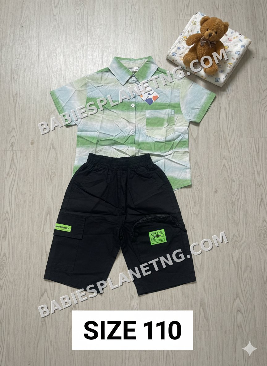 green shirt and cargo short